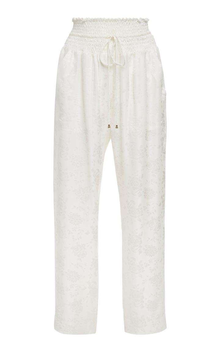 Nanushka Harlem Rose Silk Cropped Pant