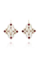 Ashley Pittman Angalia Horn, Ruby And Pink Amethyst Earrings