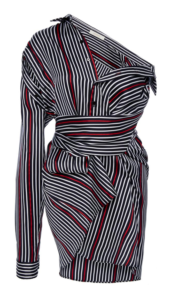 Semsem Zefta Striped Deconstructed Shirt