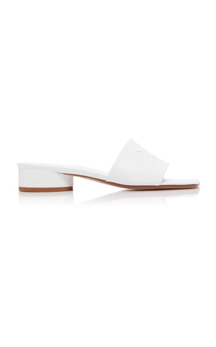 Moda Operandi Maison Margiela Embroidered Leather Sandals Size: 36