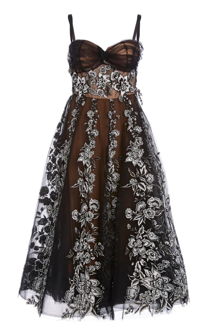 Moda Operandi Marchesa Floral Tulle Dress