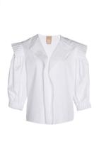 Pascal Millet Popover Elbow Sleeve Blouse