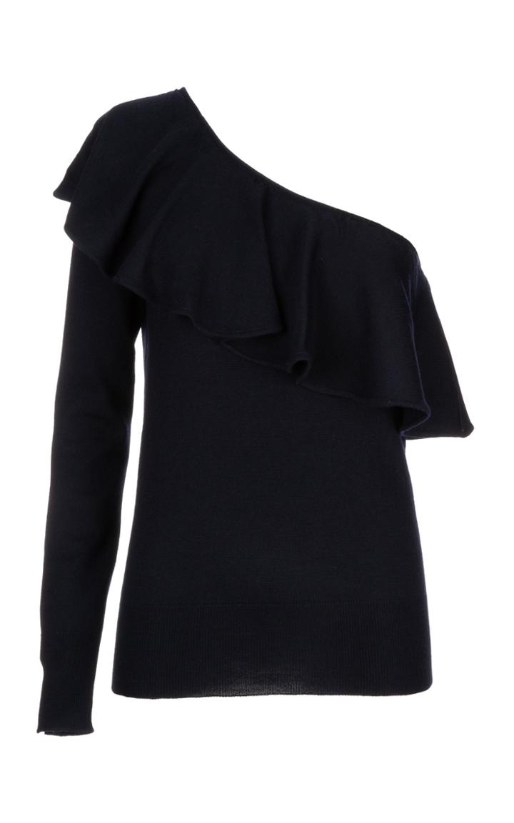 La Doublej Supreme Frilled Collar Extrafine Wool Top