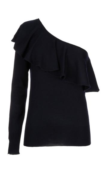 La Doublej Supreme Frilled Collar Extrafine Wool Top