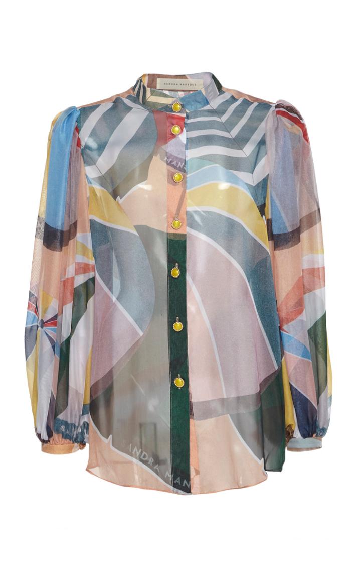 Sandra Mansour Parasol Printed Mousseline Shirt