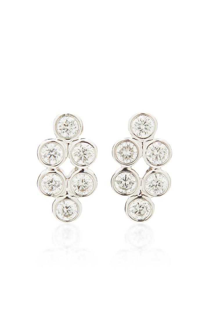 Devon Woodhill Harlequin 18k White Gold And Diamond Earrings