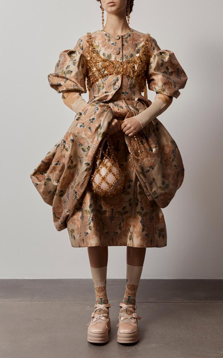 Moda Operandi Simone Rocha A-line Jacquard Bow Skirt