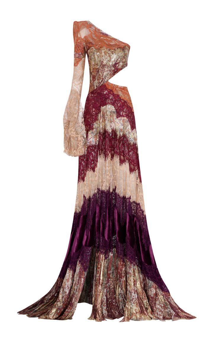 Moda Operandi Raisa Vanessa Asymmetric Cutout Lace Dress