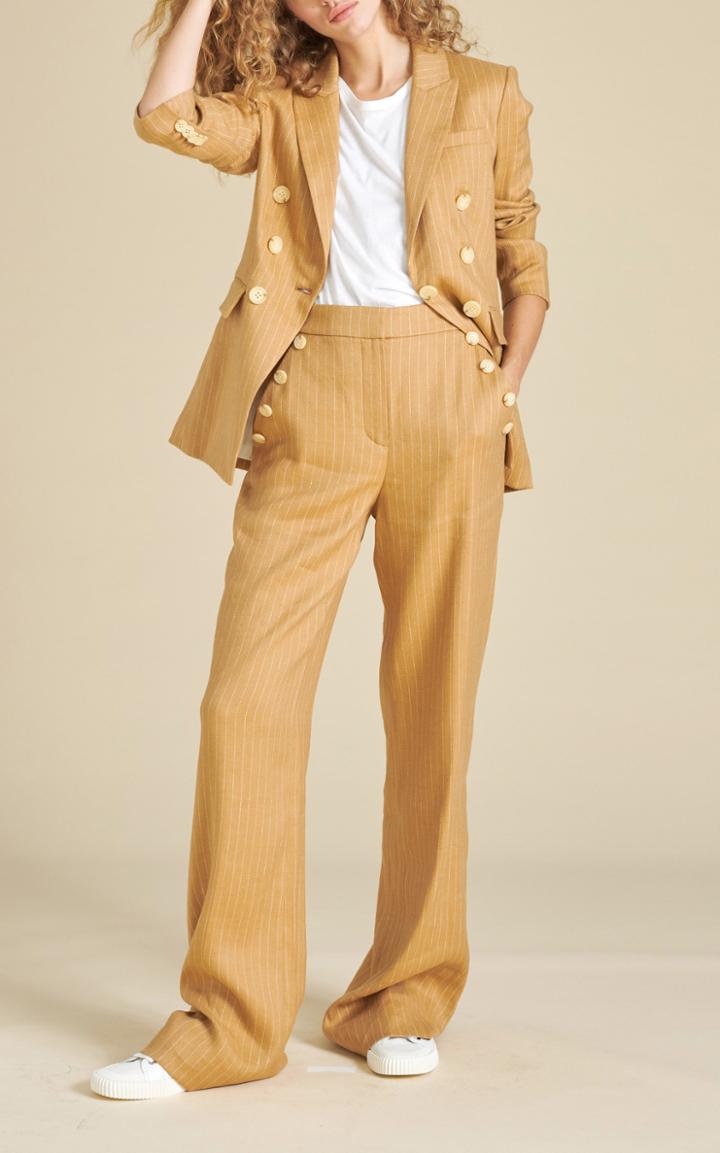 Moda Operandi Veronica Beard Tuli Linen-blend Wide-leg Pants