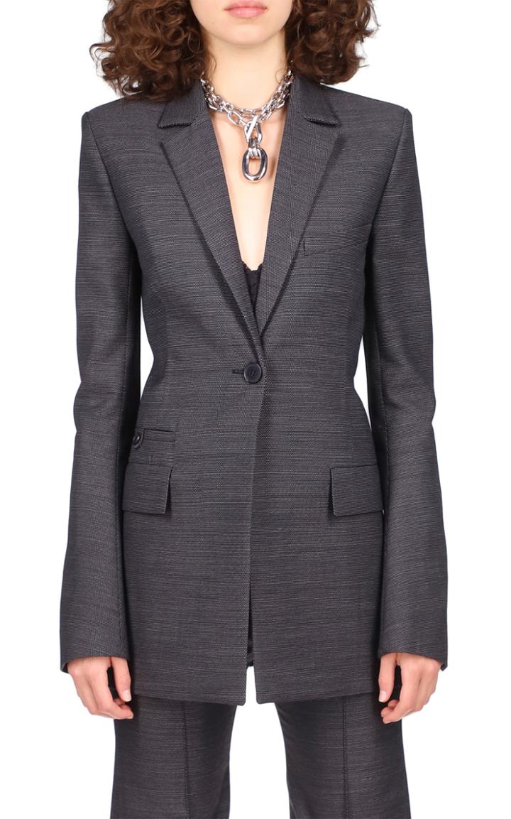 Moda Operandi Paco Rabanne Mlange Wool Single-breasted Blazer