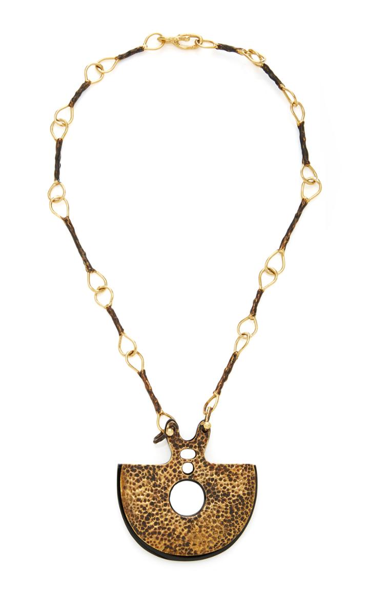 Moda Operandi Lisa Eisner Wyoming Black Jade Reversable Lunar Eclipse Necklace