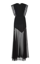 Lanvin Cap Sleeve Evening Gown