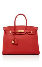 Heritage Auctions Special Collection Hermes 35cm Rouge Pivoine Clemence Leather Birkin