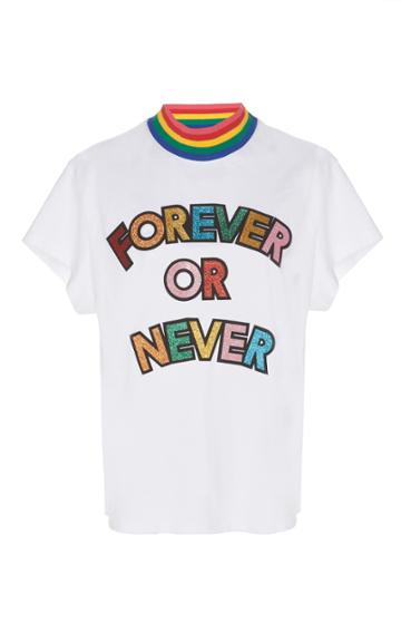 Mira Mikati Forever Or Never Patch High-neck Shirt