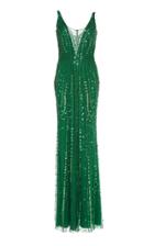 Jenny Packham Niagara Embellished Sheath Gown