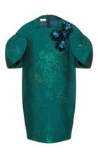Delpozo Cap Sleeve Jacquard Mini Dress