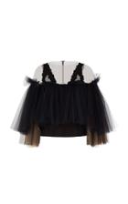 Yanina Demi Couture Long Sleeved Tulle Blouse