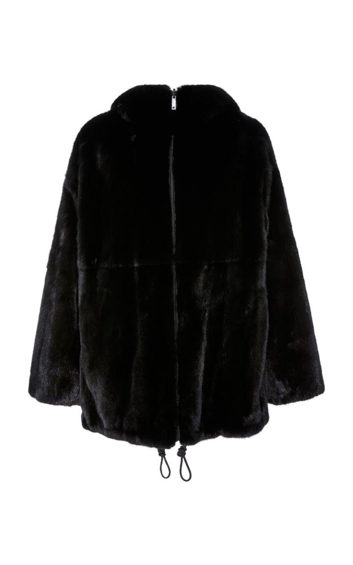 Prada Mink And Gabardine Reversible Jacket