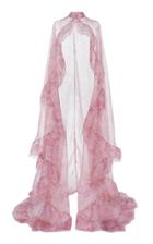 Costarellos Floral-patterned Organza Cape