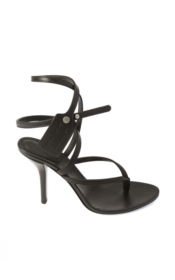Moda Operandi Off-white C/o Virgil Abloh Zip Tie Leather Sandals Size: 36