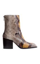Aeyde Lidia Snake-embossed Leather Boots