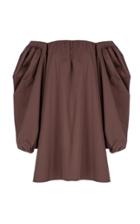 Moda Operandi Zeynep Aray Puff Cotton-blend Mini Dress