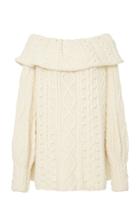 Marisa Witkin Off-shoulder Wool And Cashmere Sweater