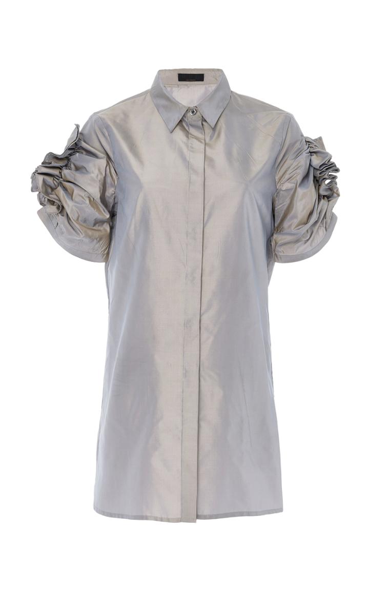 Maki Oh Two Tone Ruffle Sleeve Shirt