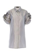 Maki Oh Two Tone Ruffle Sleeve Shirt