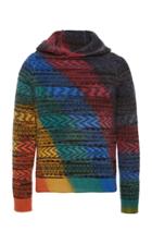 Missoni Striped Cashmere And Wool-blend Hooded Sweatshirt