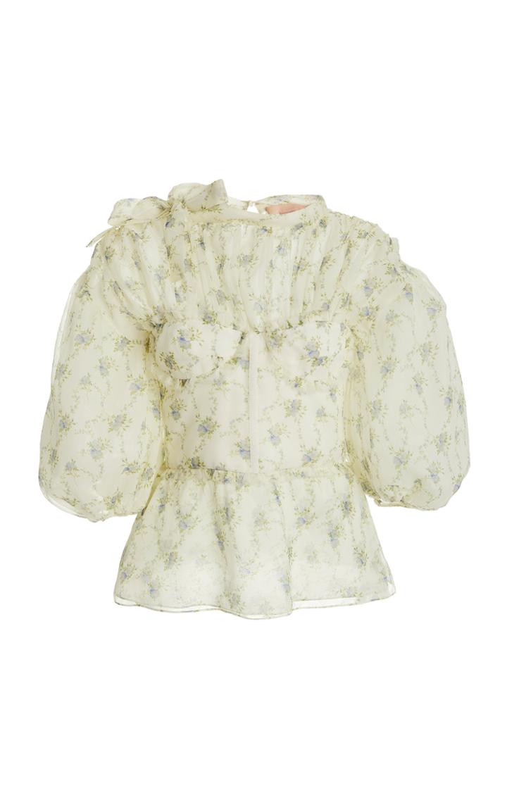 Moda Operandi Brock Collection Required Floral-print Silk Top