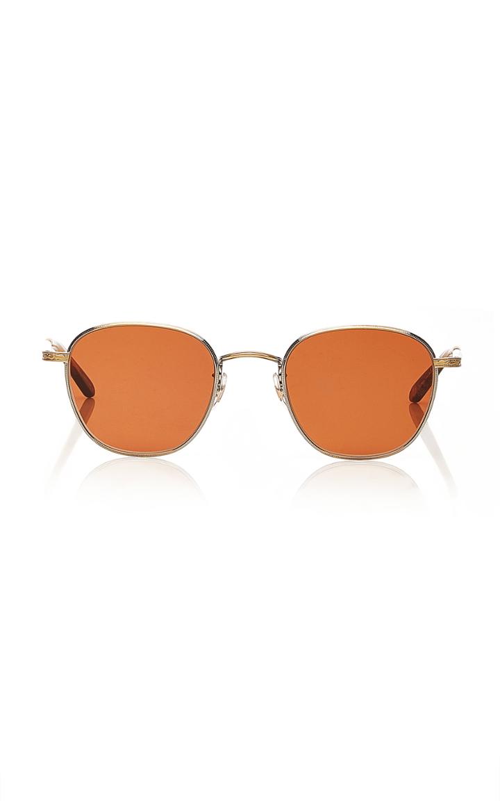 Garrett Leight World 49 Antique Acetate Round-frame Sunglasses