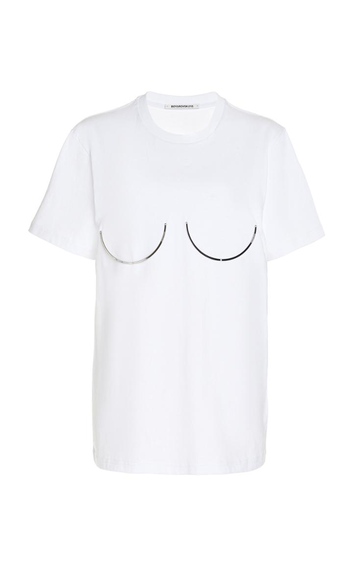 Moda Operandi Boyarovskaya Metal-detailed Cotton T-shirt