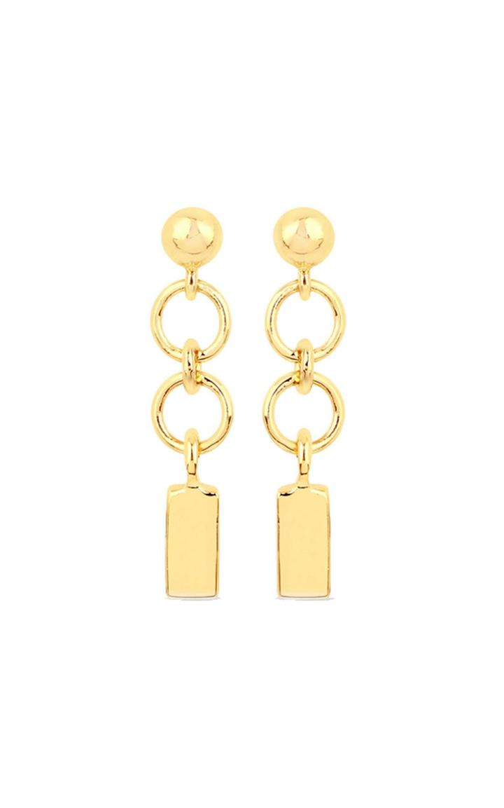 Moda Operandi Flash Jewellery Ingot 14k Vermeil Studs