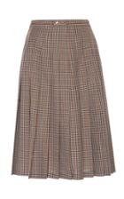Maison Margiela Micro Check Pleated Skirt