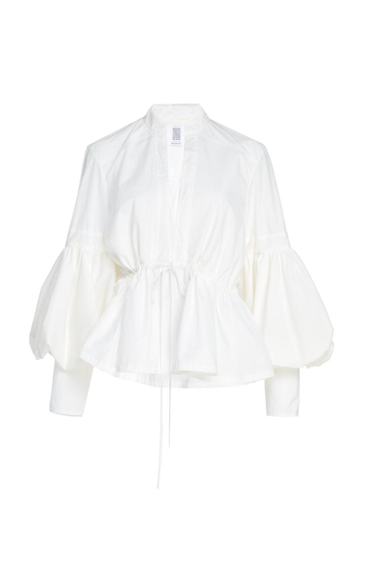 Rosie Assoulin Tie-detailed Cotton-poplin Blouse