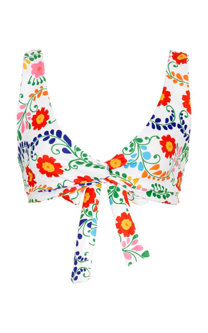 Camp Cove The Lena Floral-print Bikini Top