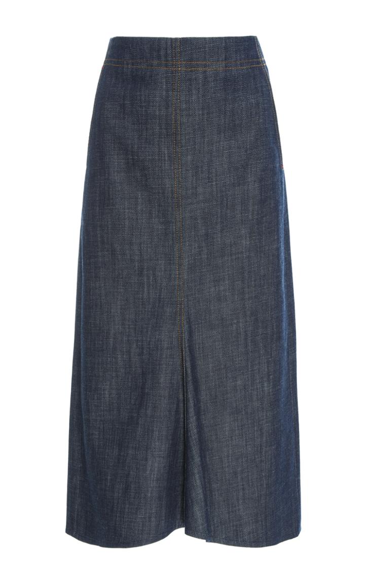Tibi Denim Midi Skirt