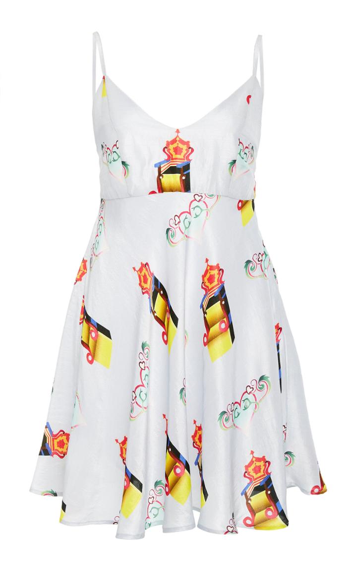 Verandah Throne And Heart Silk Mini Dress