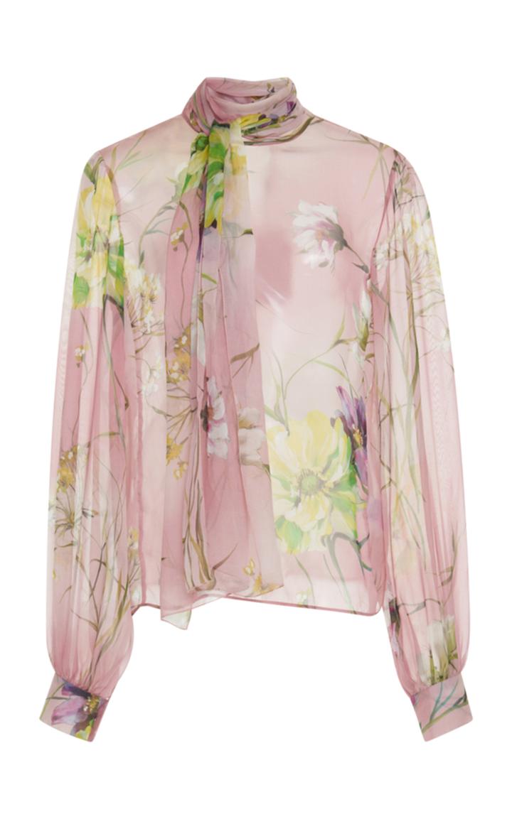 Blumarine Print Long Sleeve Blouse