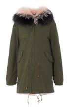 Mr & Mrs Italy Tricolor Fox Fur Parka