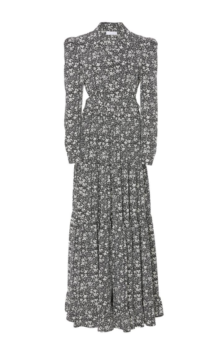 Co Printed Crepe De Chine Dress
