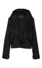 Naeem Khan Silk Shawl Collar Jacket