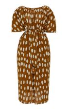 Moda Operandi Mara Hoffman Aliz Polka Dot Cotton Midi Dress Size: Xxs