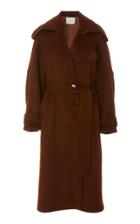 Vince Long Belted Wool-blend Trench Coat