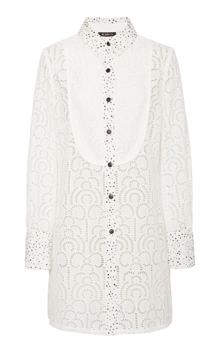 Mi Jong Lee Long Cotton Tuxedo Shirt