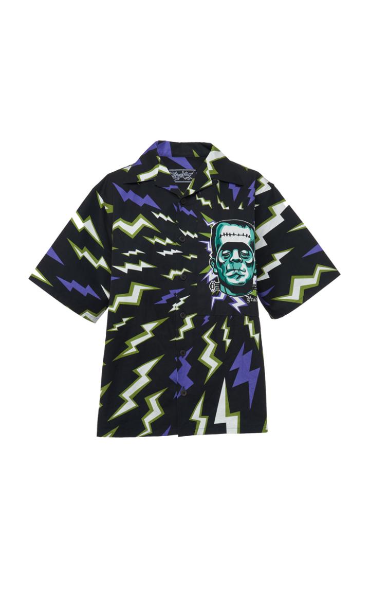 Prada Printed Cotton-poplin Shirt
