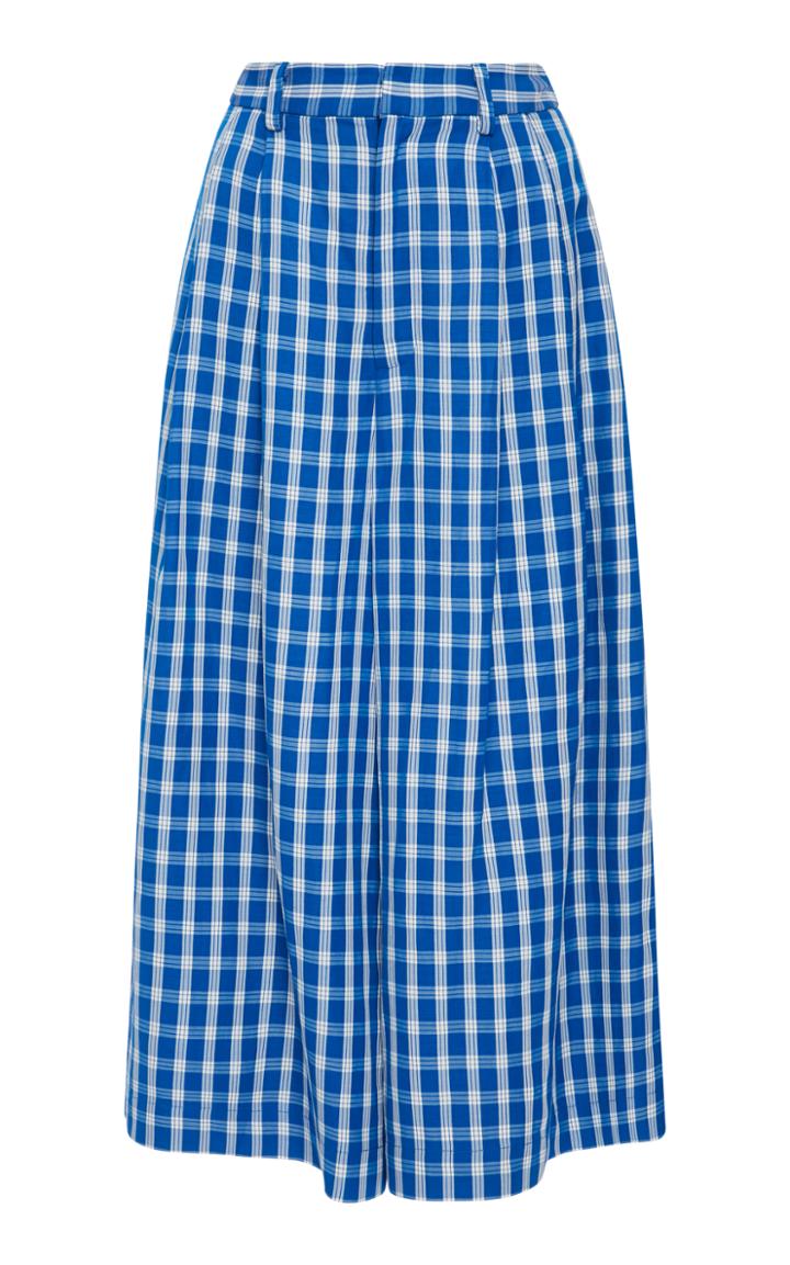 Sea Blue Check Culottes
