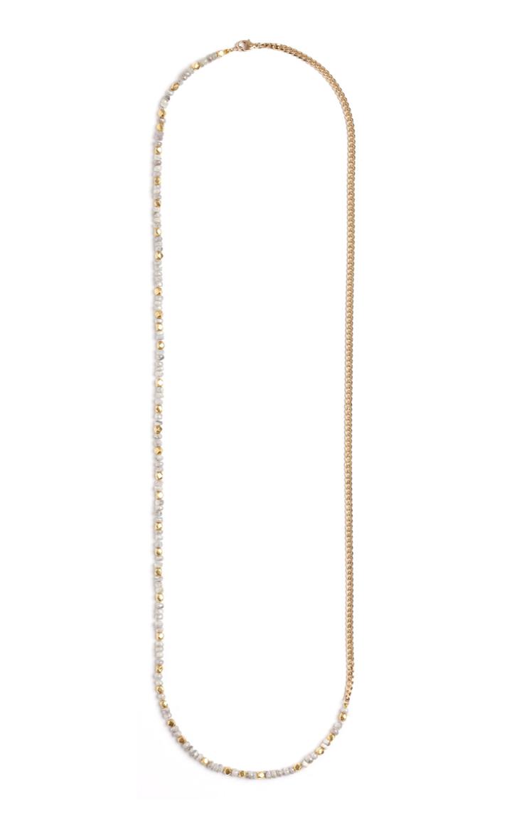Objet-a 18k Gold White Sapphire Necklace