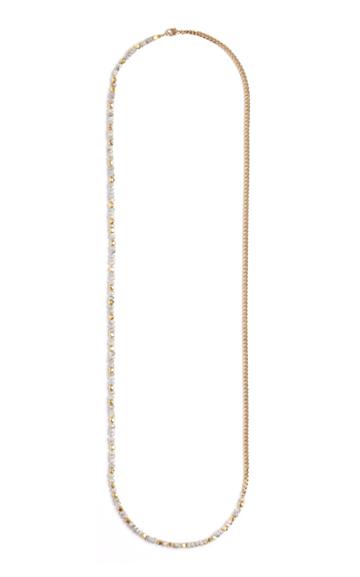 Objet-a 18k Gold White Sapphire Necklace